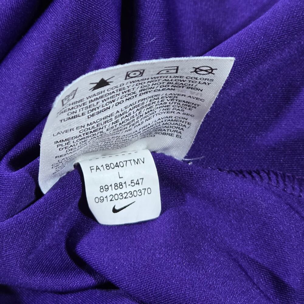 Nike Golf Dri Fit Polo Shirt Purple GoDaddy Mens Large Short‎ Sleeve - Picture 9 of 12